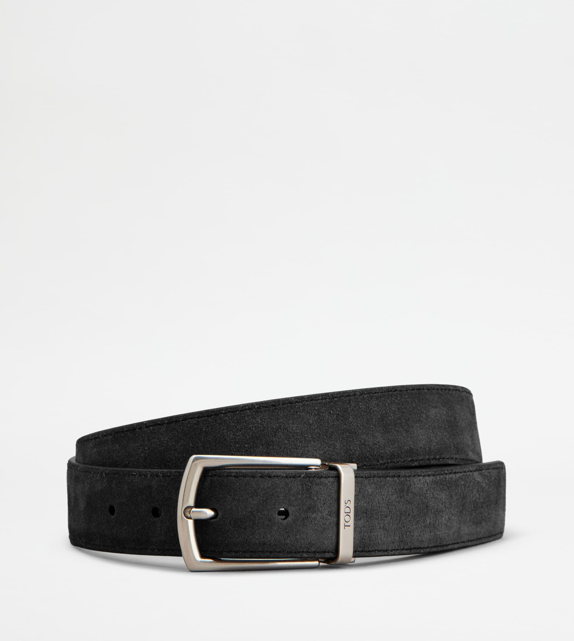 ADJUSTABLE AND REVERSIBLE BELT IN LEATHER - BLACK - 2