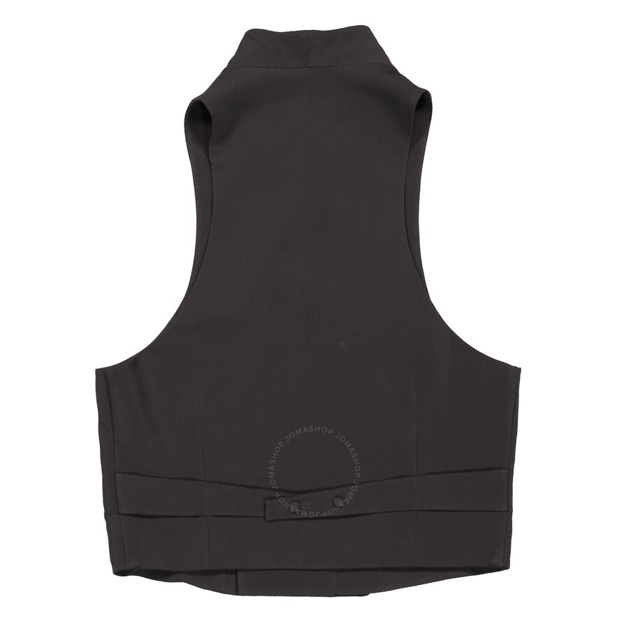 Ferragamo Double Breasted Slim Fit Waistcoat In Black - 2