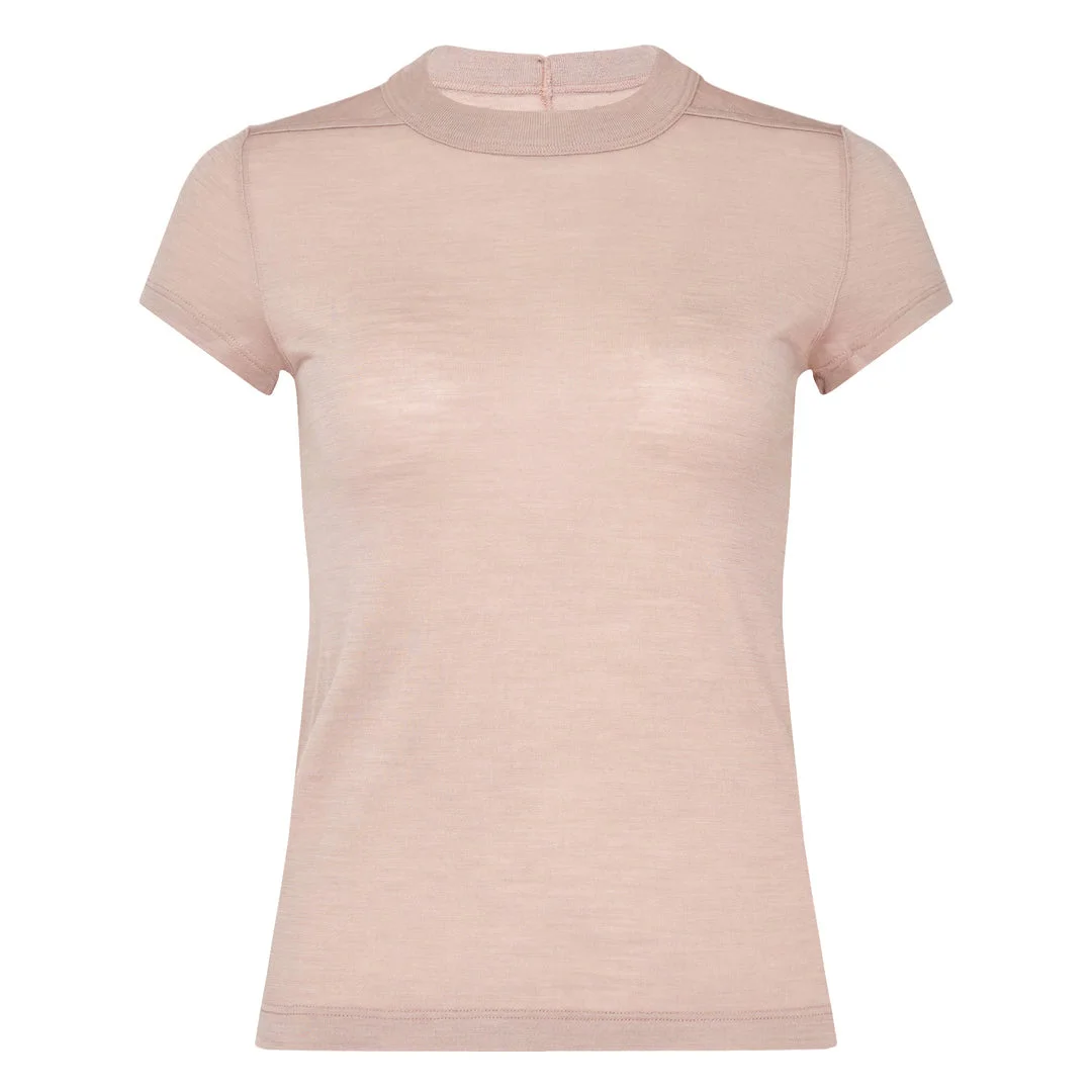 Cropped Wool Silk Jersey Tee - 1