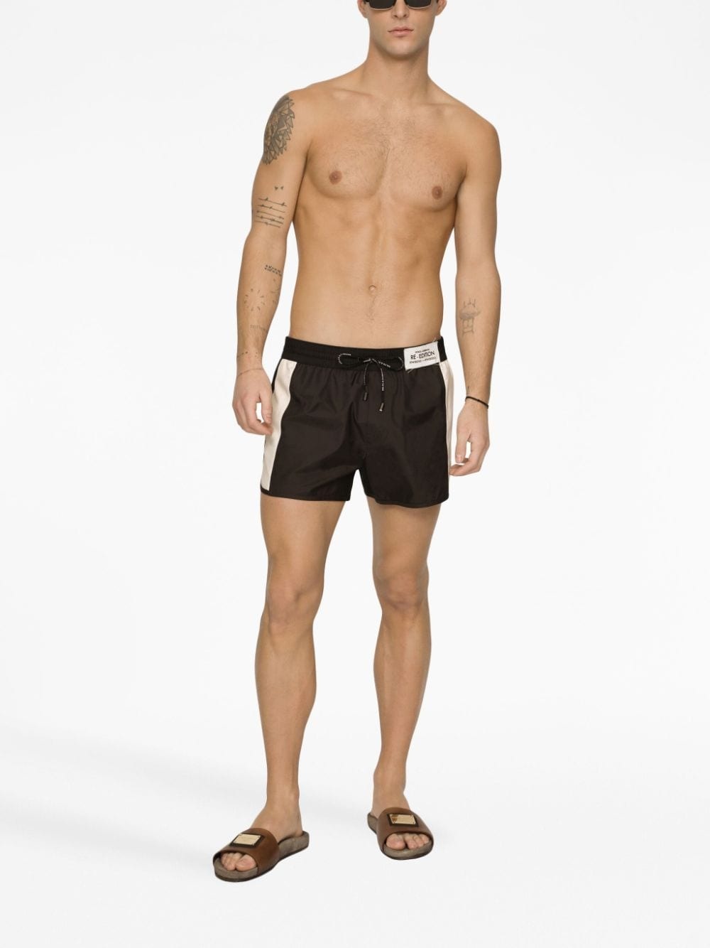 logo-patch swim shorts - 3