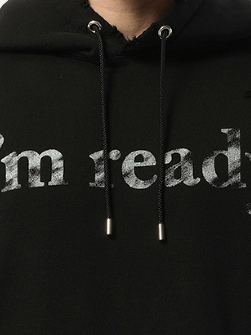 distressed graphic-print hoodie 5