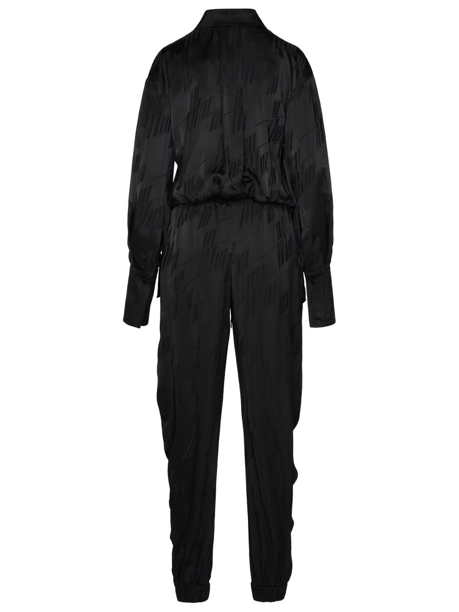 オールインワン・サロペット THE ATTICO Woman Jumpsuits Black 247WCP185RY02 100 THE ATTICO THE ATTICO BLACK VISCOSE JUMPSUIT | baltini