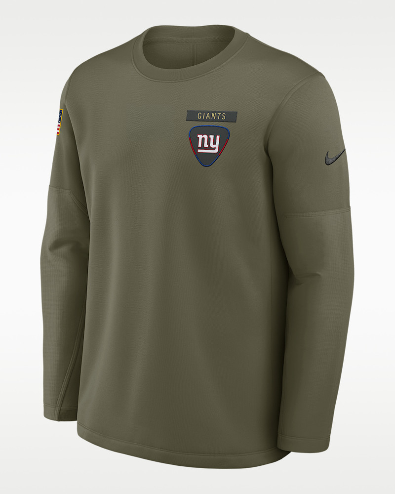 New York Giants Salute to Service Sideline Triumphant Win Coach Men's Nike NFL Pullover Crew 1