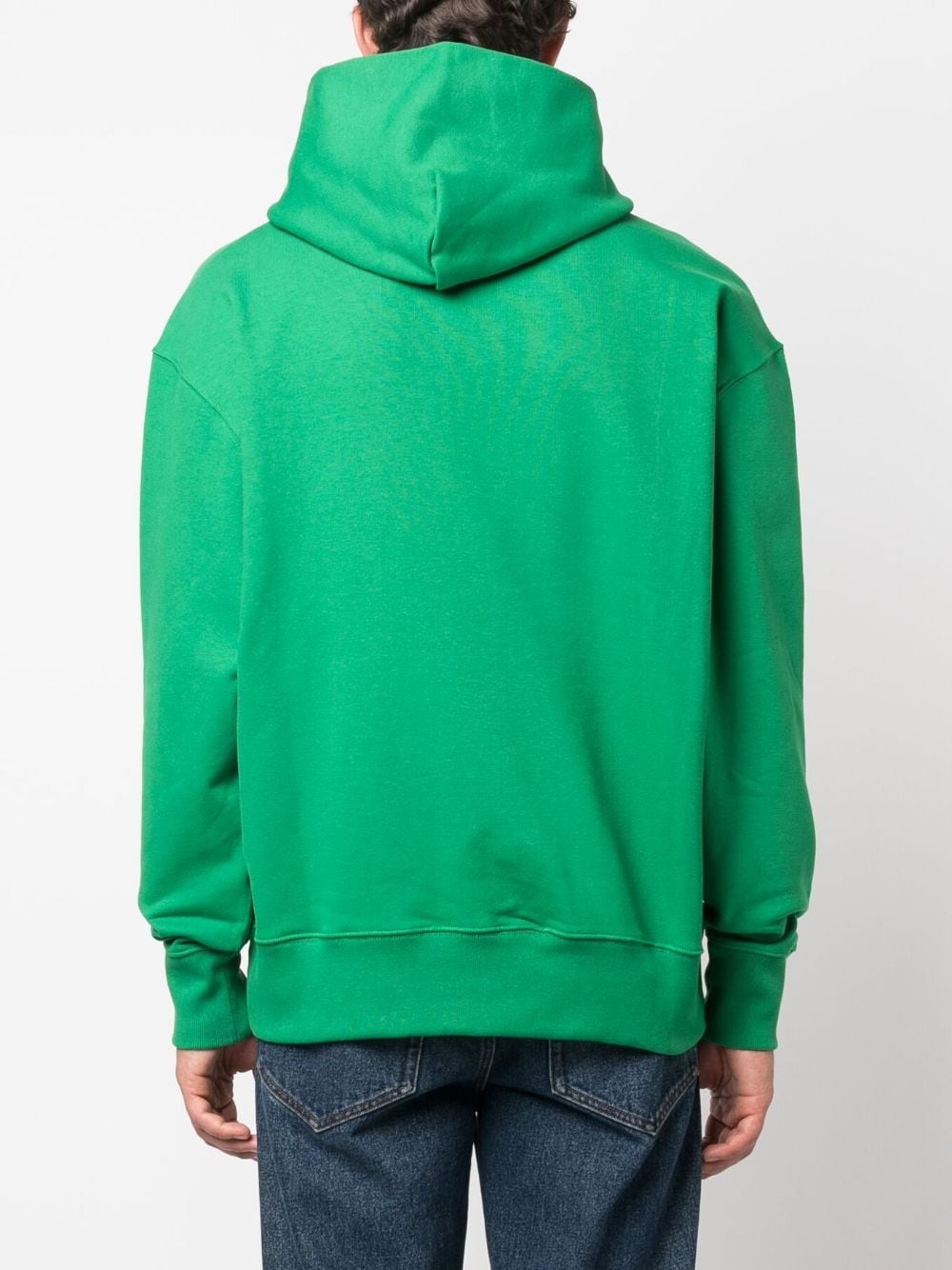 logo-print cotton hoodie - 4
