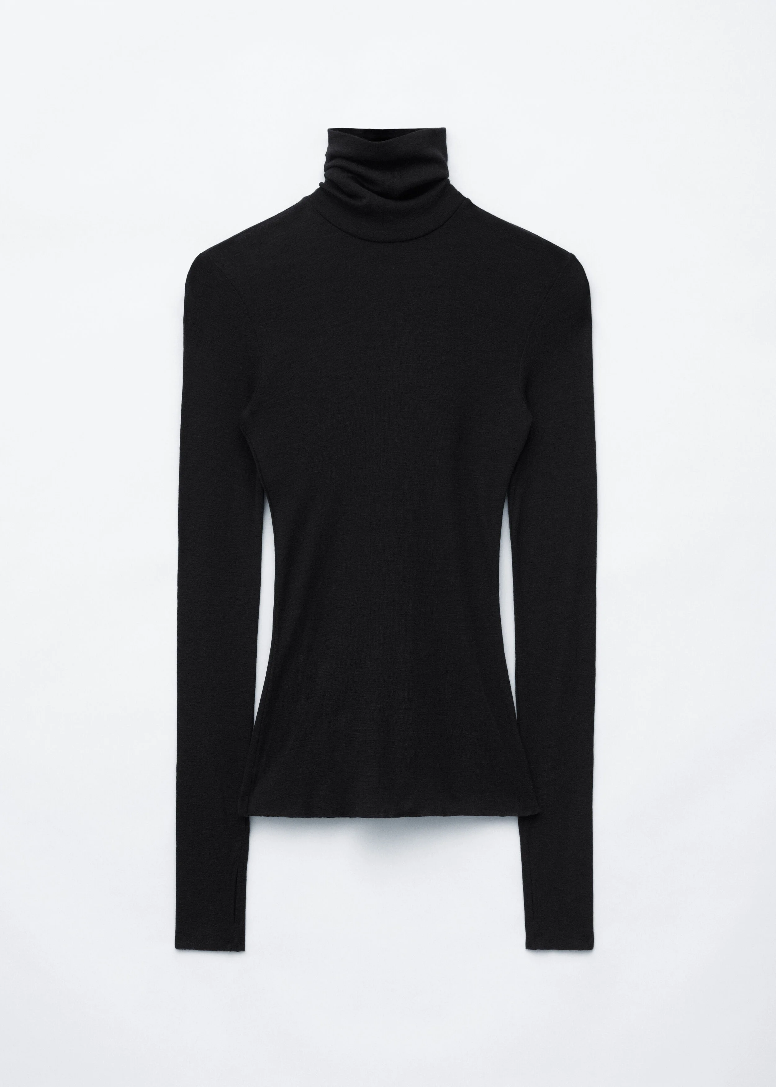Wool Turtleneck Top - 1