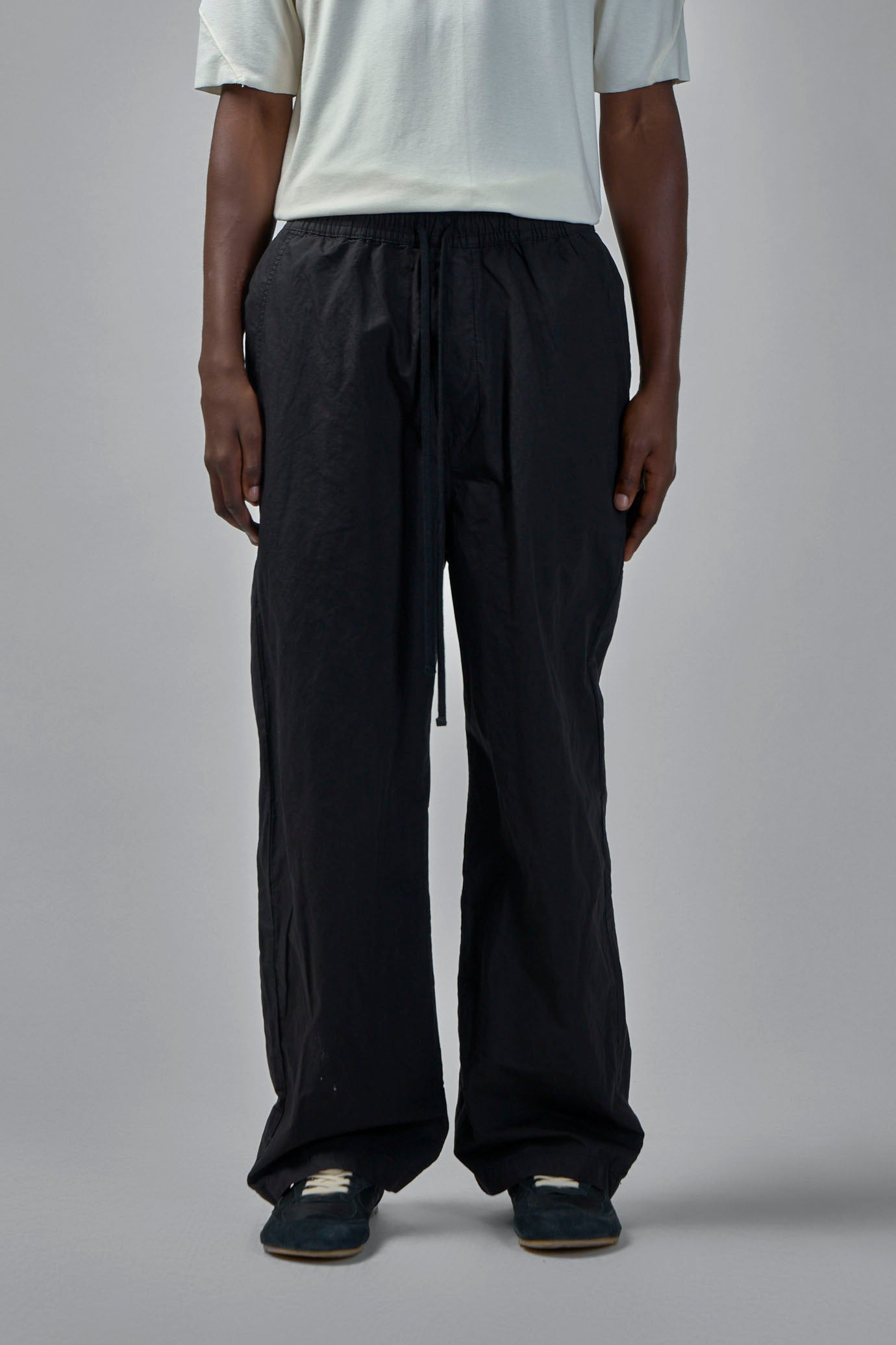 Wide Leg Drawstring Trousers - 3