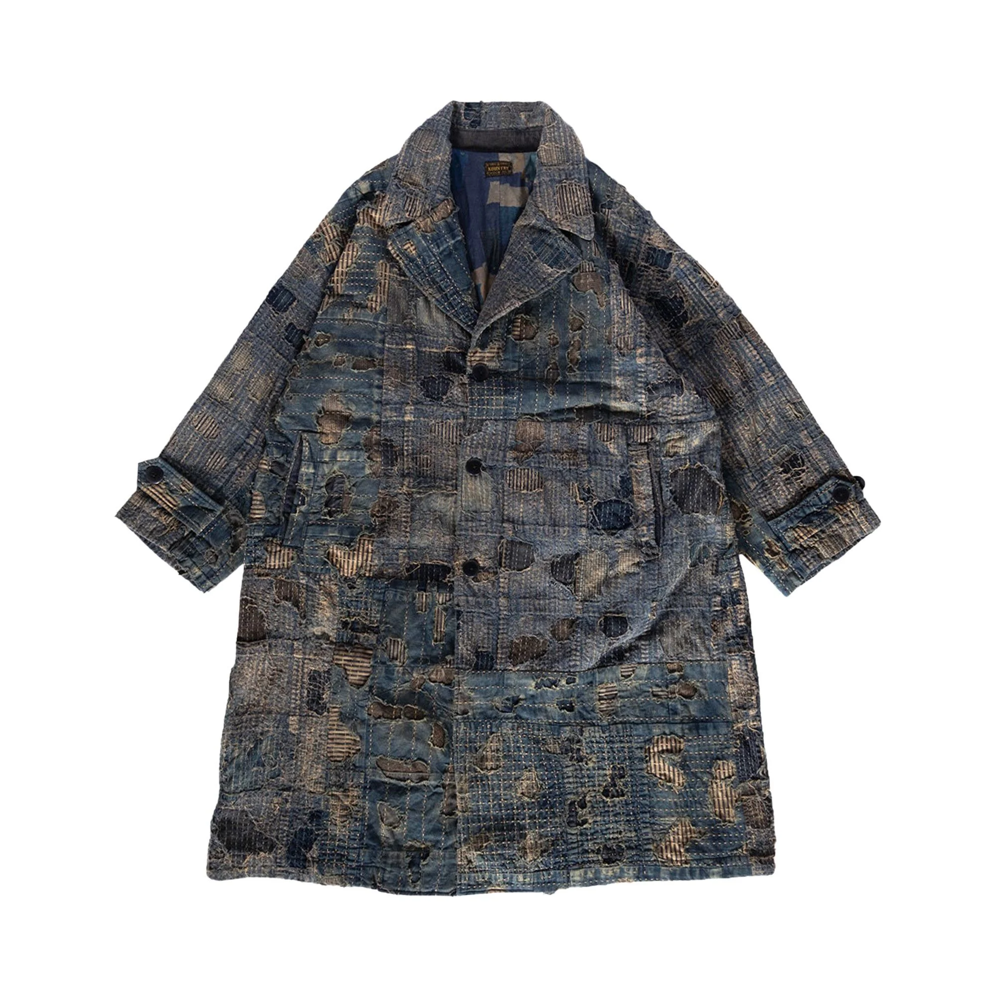 Kapital Boro Cavalier Coat 'Indigo' - 1