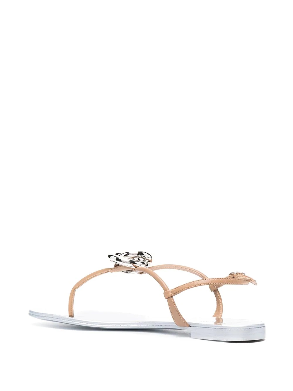 linked-ring flat sandals - 3