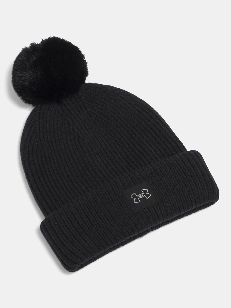 Women's UA Halftime Ribbed Pom Beanie 1