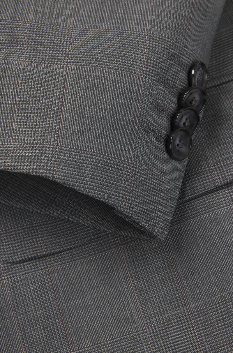 SLIM-FIT SUIT IN CHECKED WOOL 9