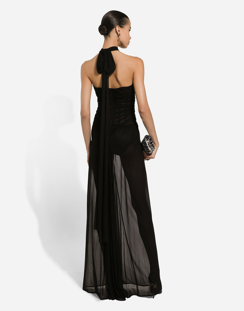 Long light organzine dress 3