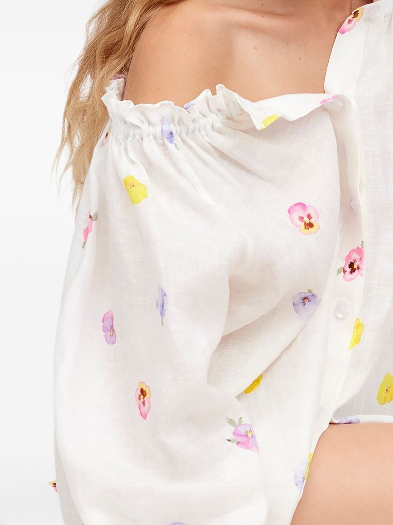 SLEEPER floral-print button-up dress outlook