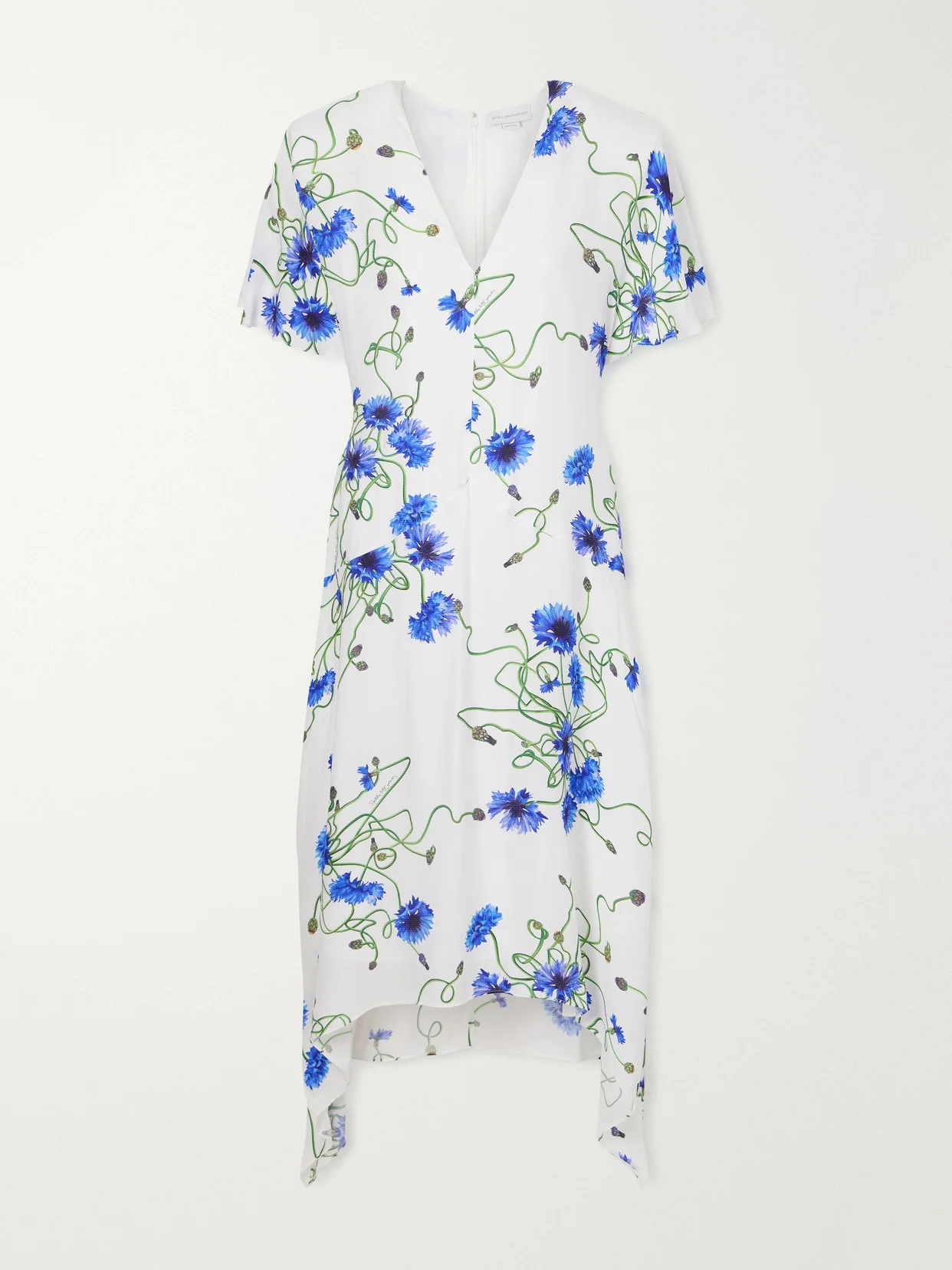 Floral-print Crepon Midi Dress - 1