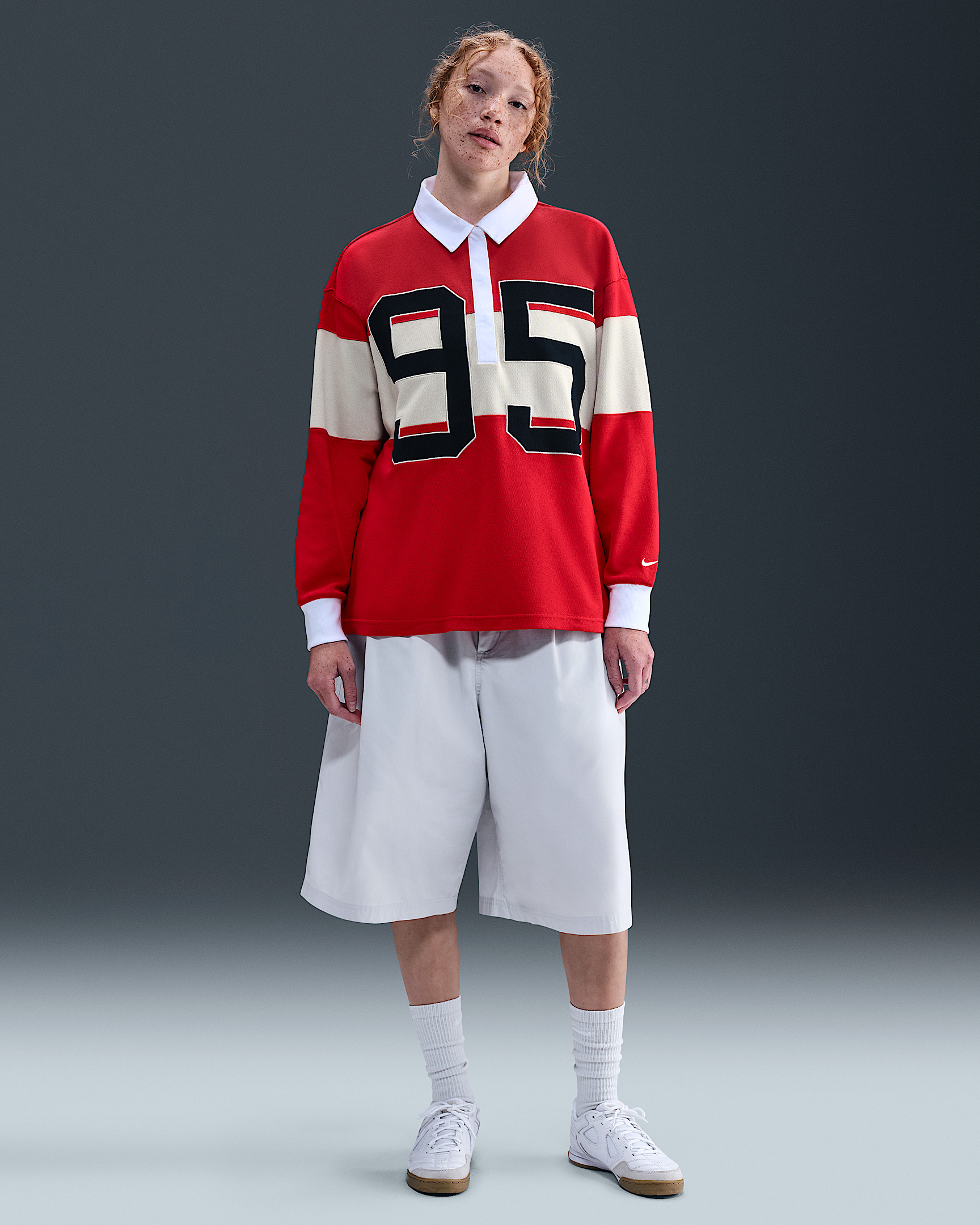 Nike Sportswear Women's Long-Sleeve Graphic Polo Top - 4