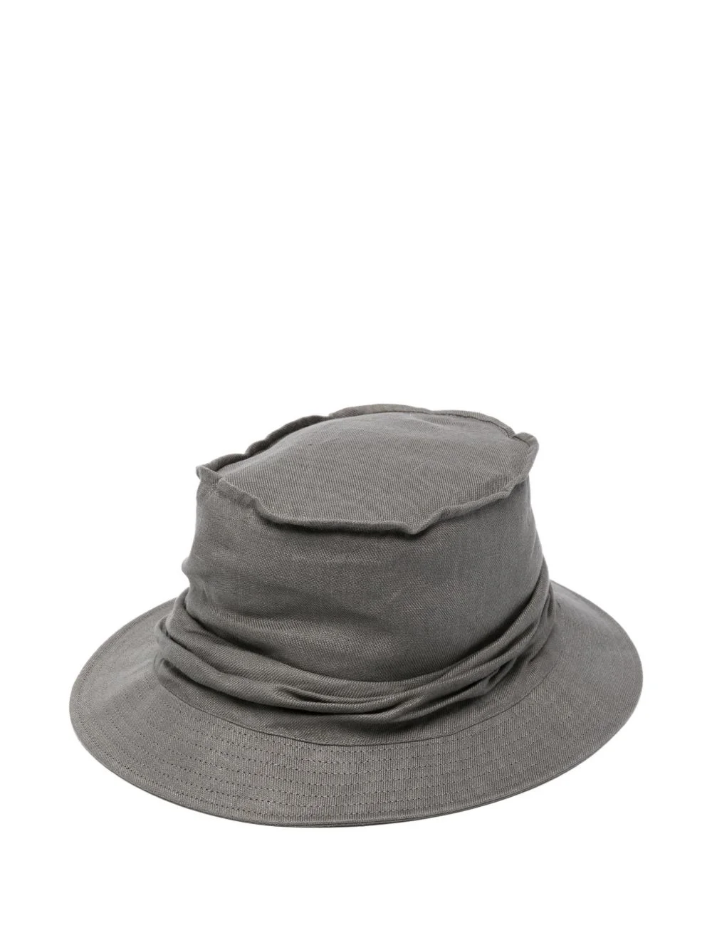 draped-detail bucket hat - 1
