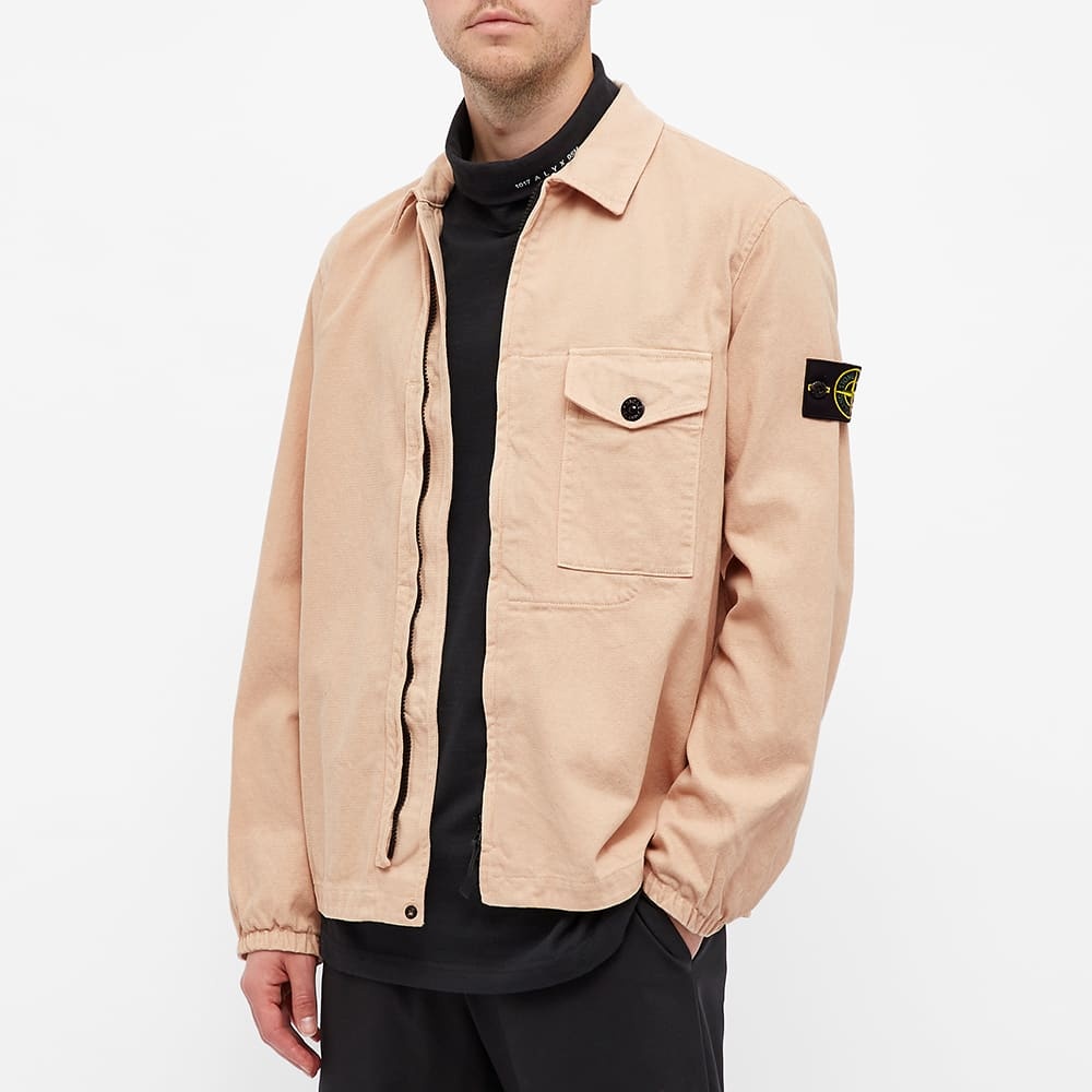 Stone Island Garment Dyed Zip Shirt Overshirt - 4