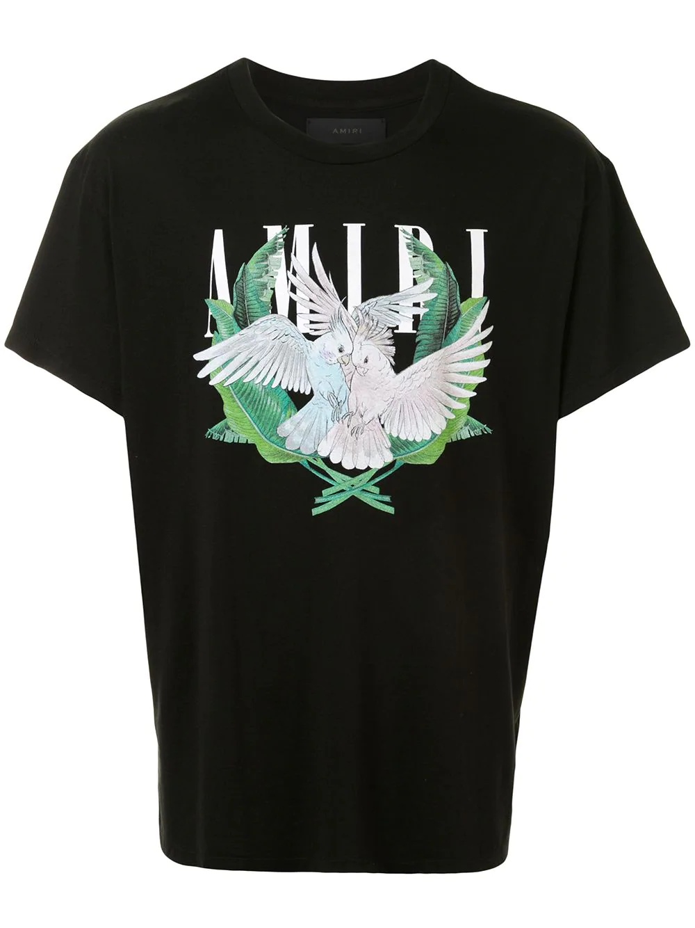 bird couple print T-shirt - 1