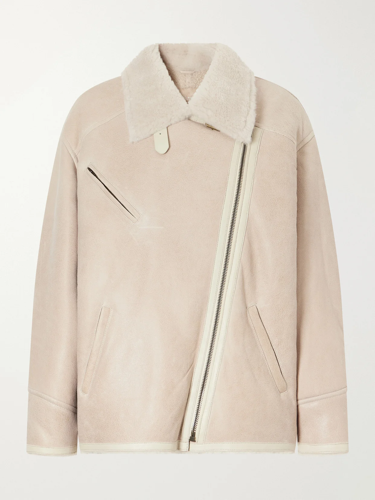 Adelina Shearling-trimmed Suede Jacket - 1