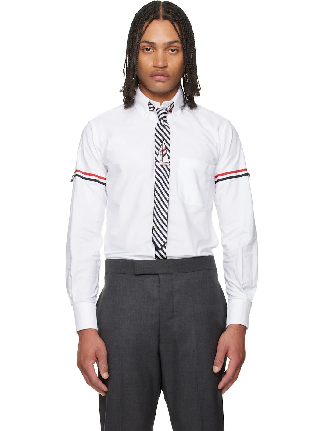 White Oxford RWB Armband Shirt - 1