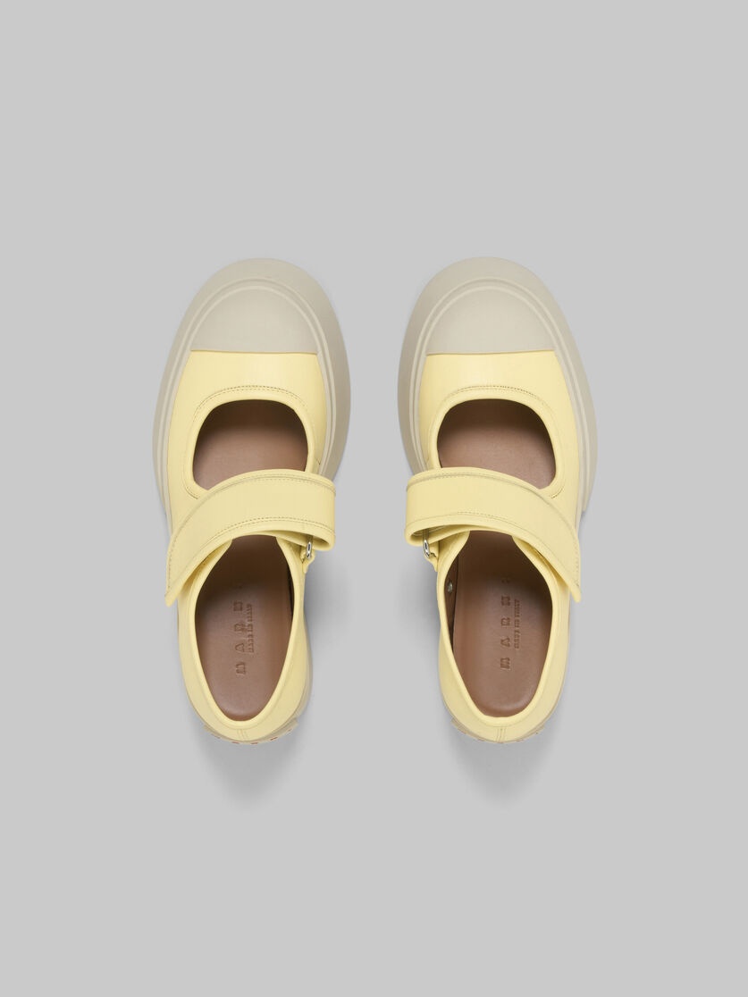 LIGHT YELLOW NAPPA LEATHER MARY JANE SNEAKER - 4