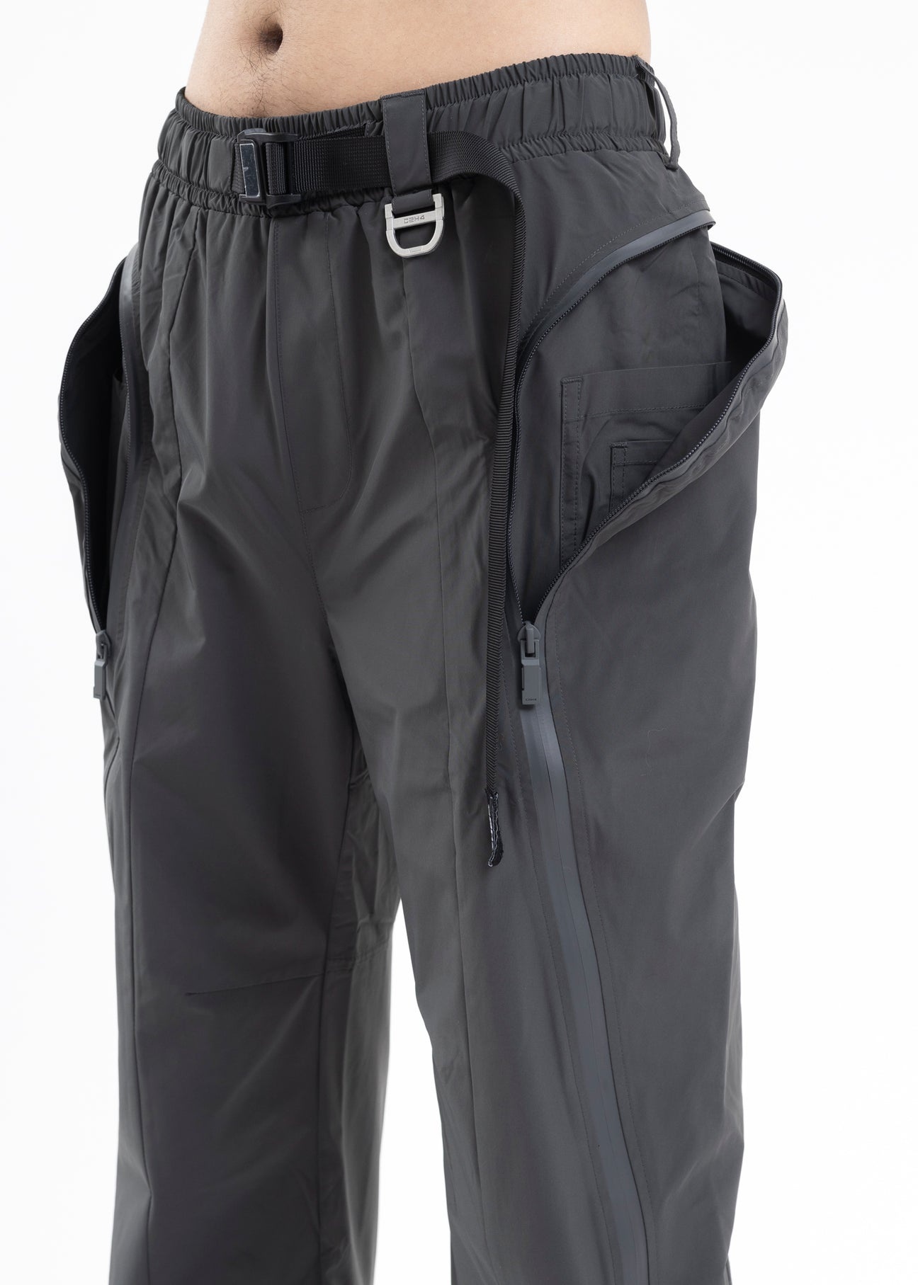 GREY STEREOSCOPIC ZIPPERED SKI PANTS - 10