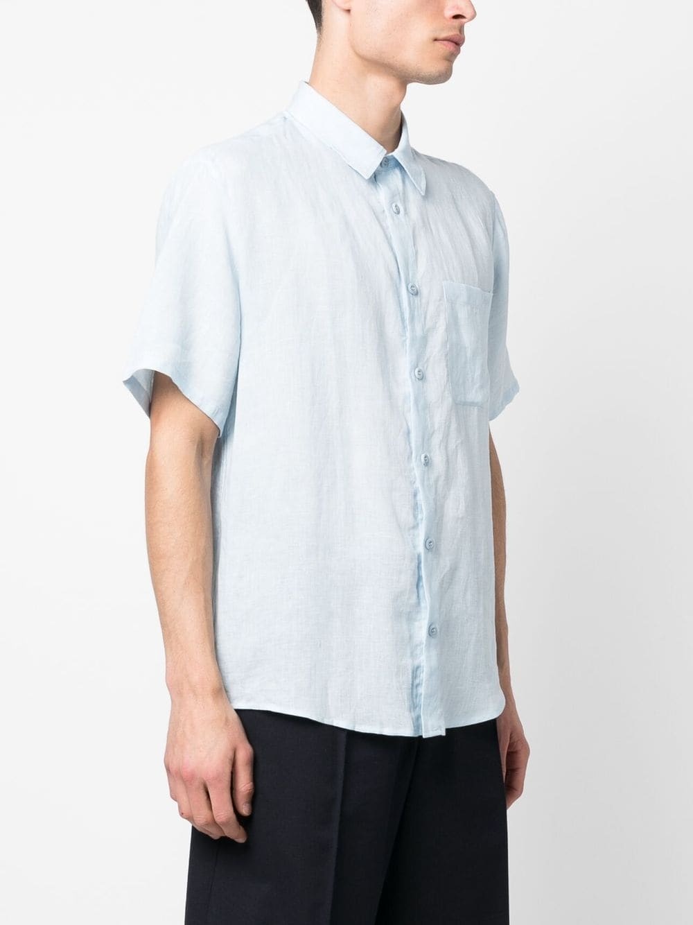 short-sleeve linen shirt - 3