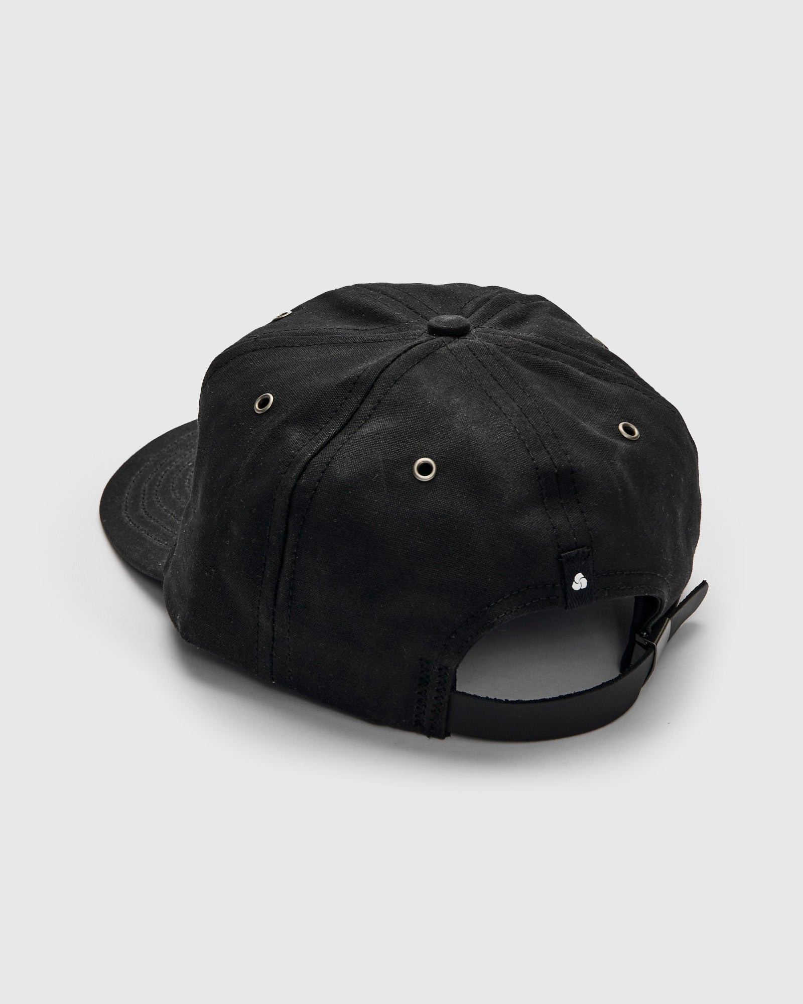 Waxed Canvas Baseball Cap in Black - 2