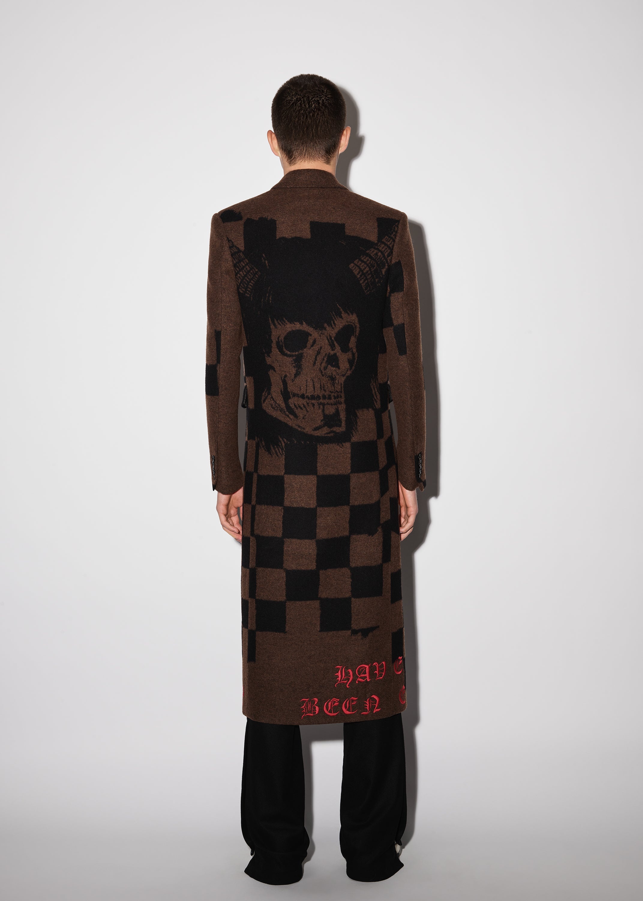 WES LANG CHECKERED SKULL COAT - 5