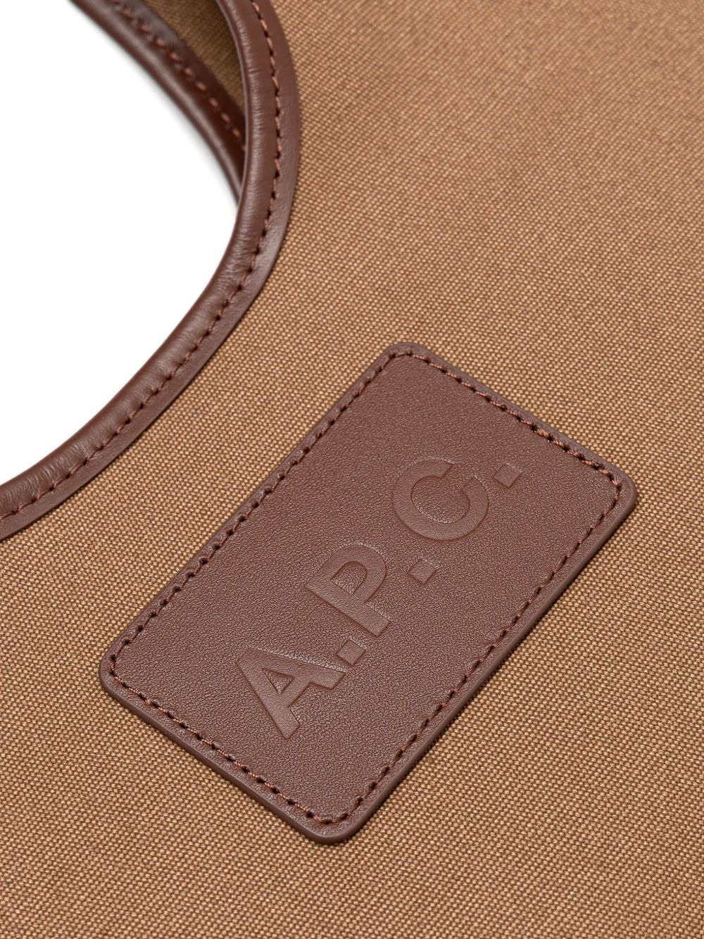 medium Harper leather-trimmed canvas tote bag - 5