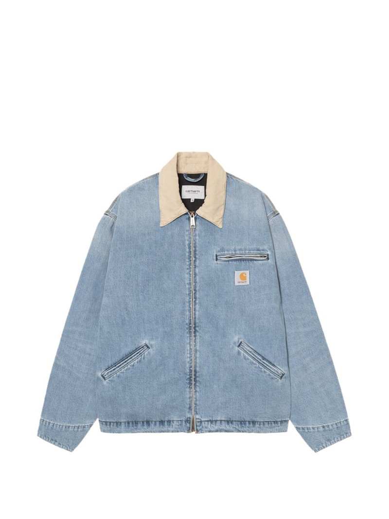 zipped chest-pocket denim jacket 1