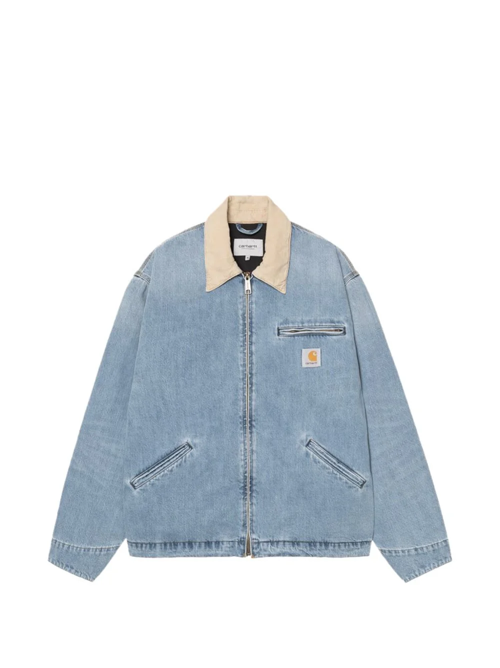 zipped chest-pocket denim jacket - 1