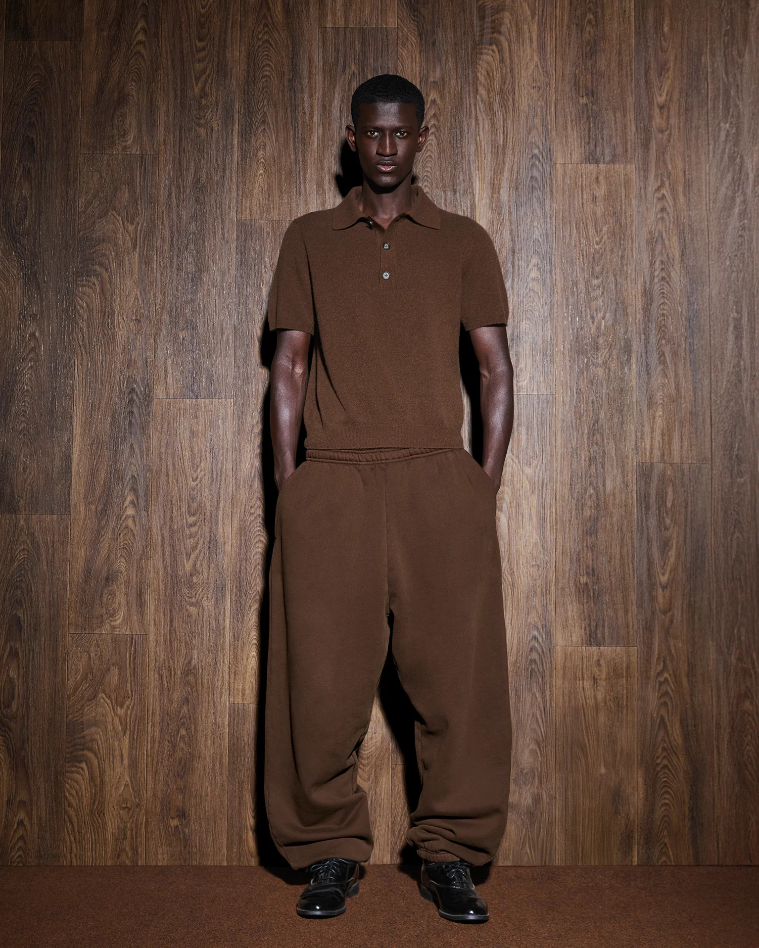 SHORT SLEEVE KNIT POLO CEDAR - 2