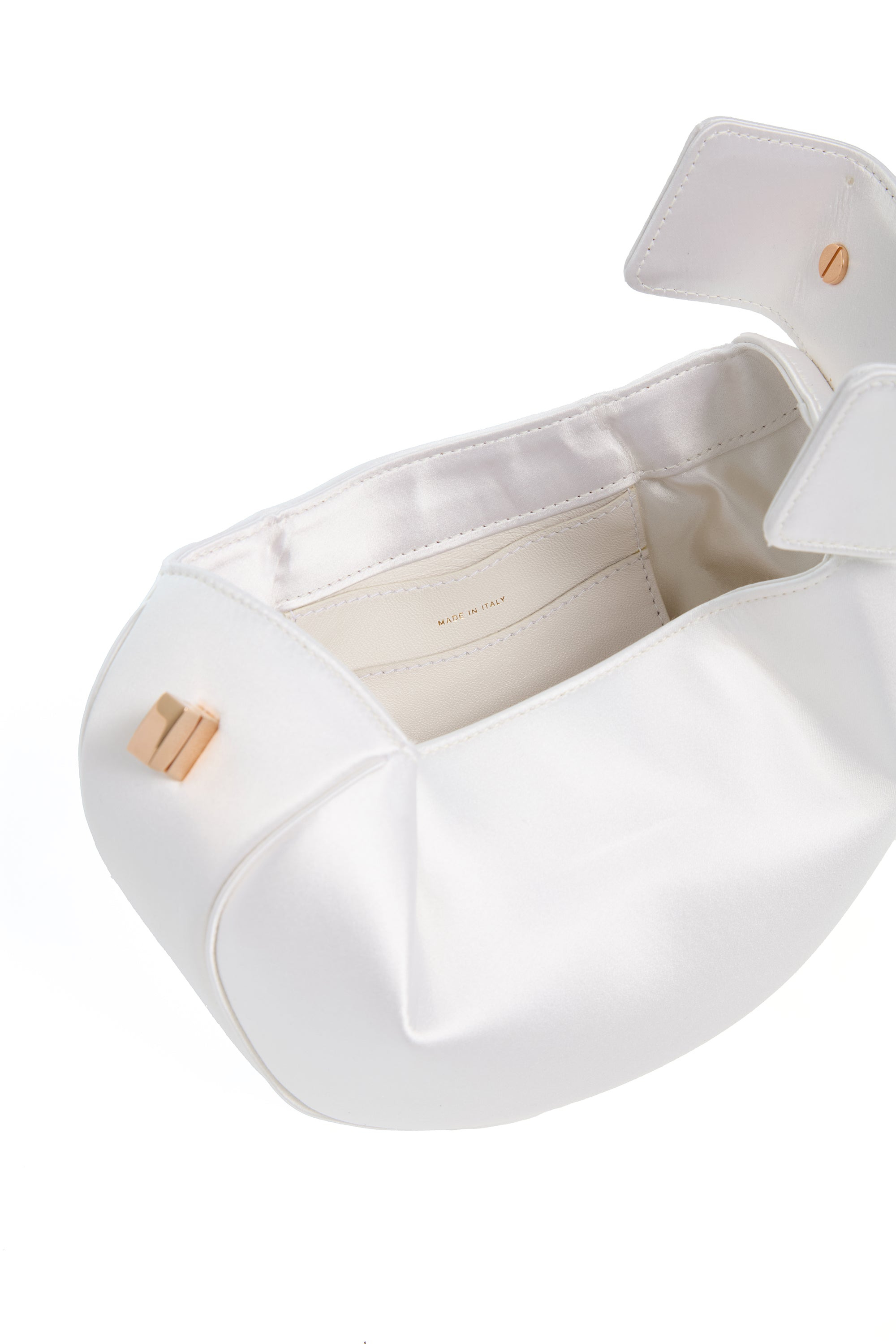 Demi Bag in Ivory Satin - 4