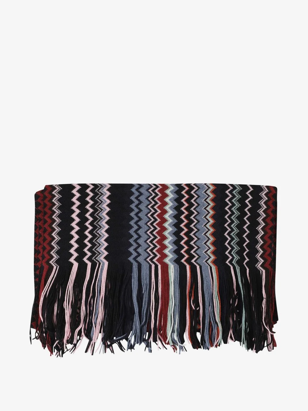 zigzag fringed scarf - 1