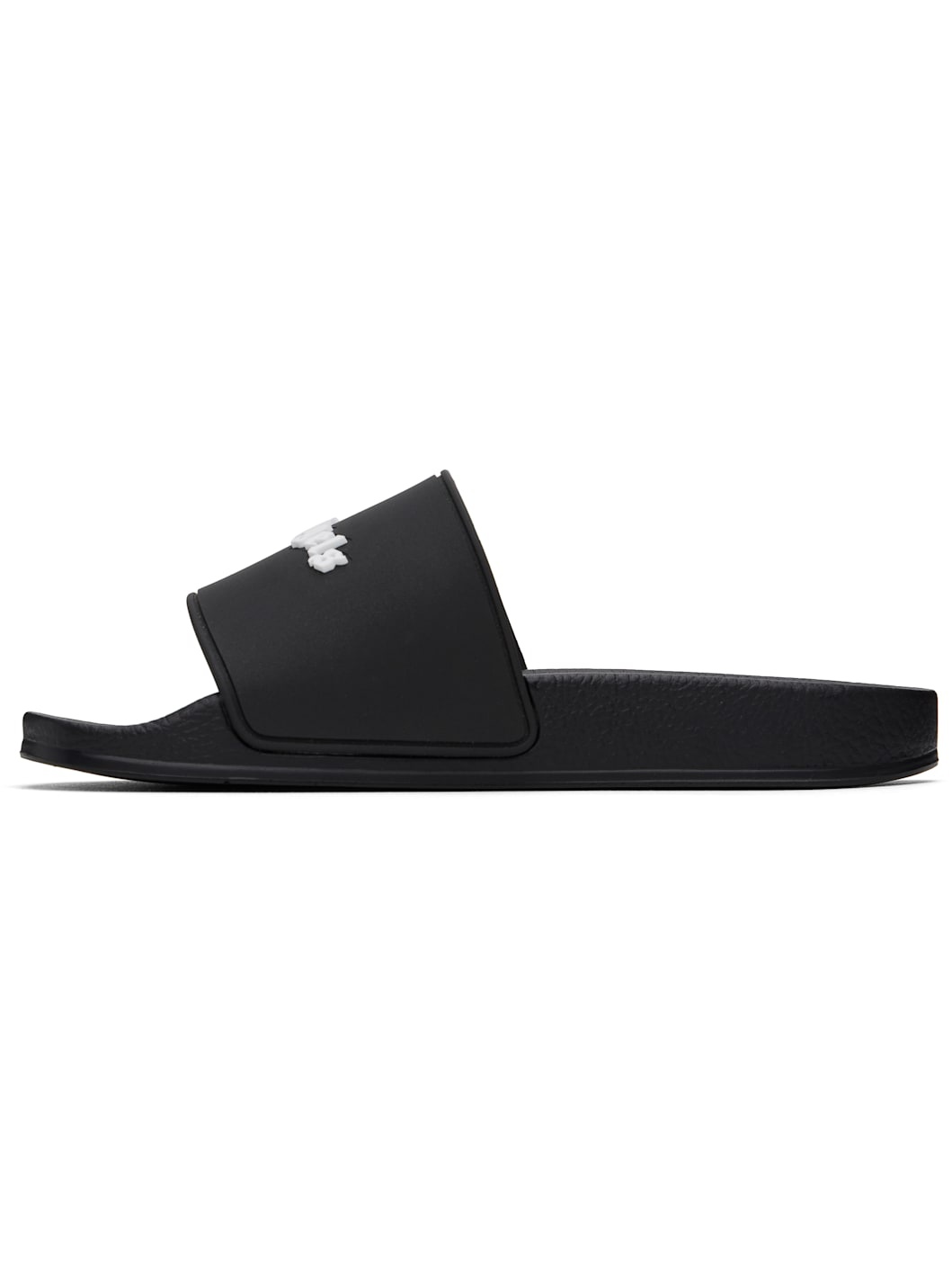 Black Classic Logo Pool Slides - 3