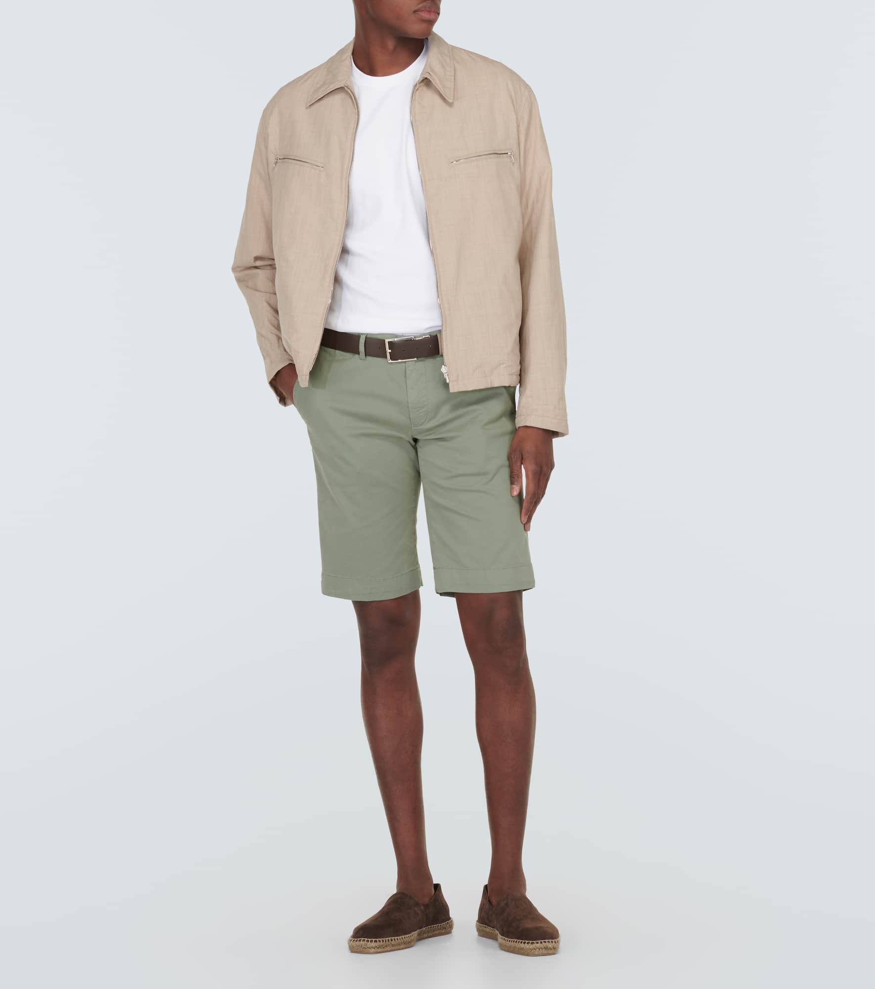 Cotton twill Bermuda shorts - 2