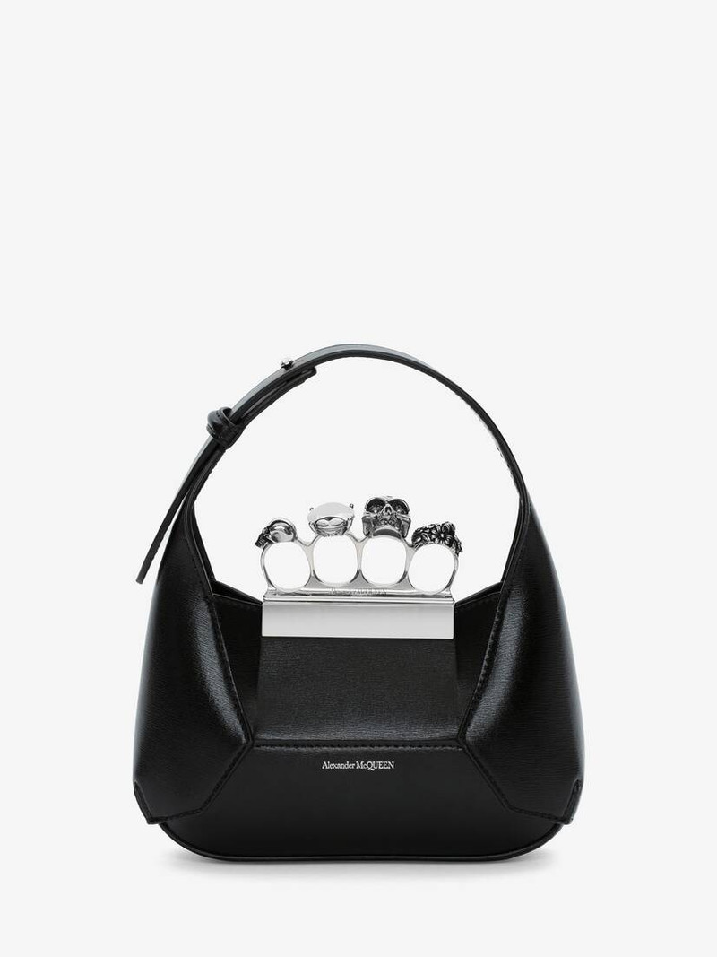 Women's The Jewelled Hobo Mini Bag in Black 1