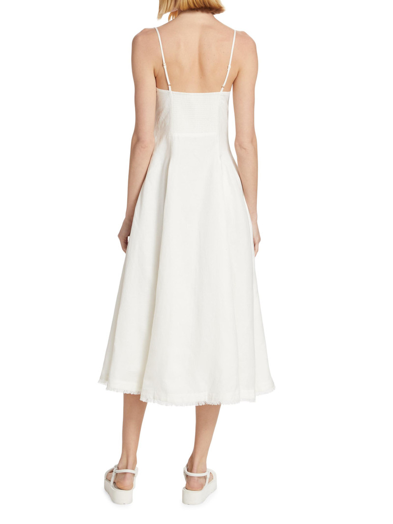Women's Analise Linen-Blend Bustier Midi-Dress - White 5