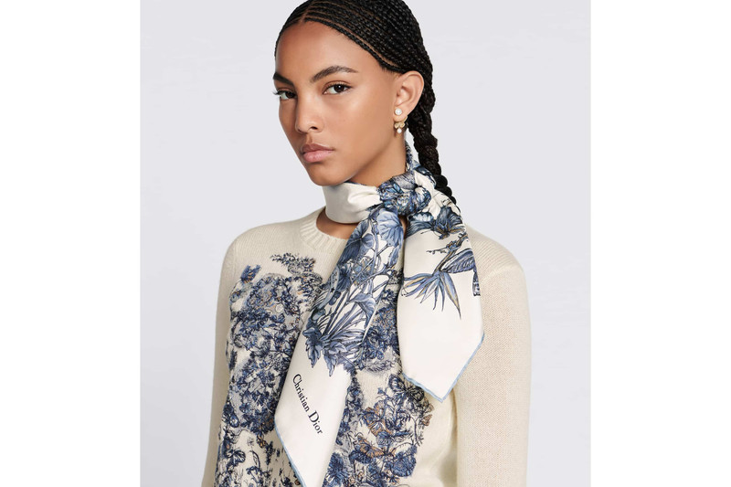 Dior Butterfly Around the World 90 Square Scarf outlook