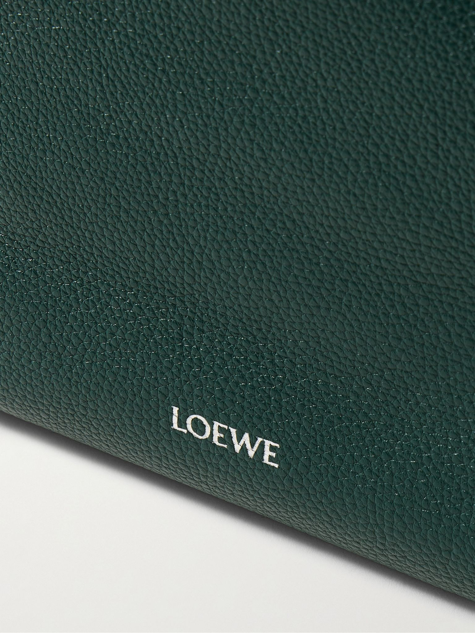 Pebble Full-Grain Leather Tote Bag Green - 4