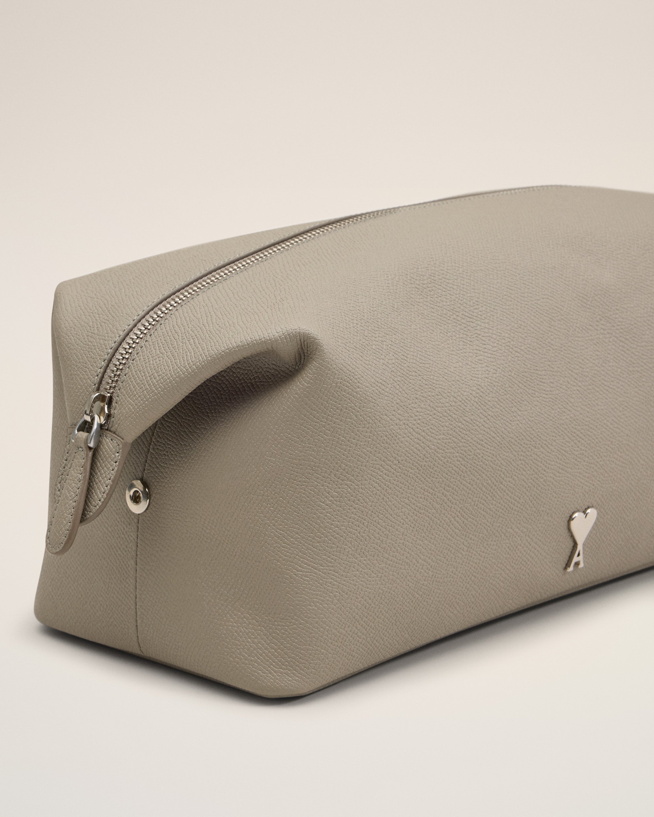 GREY LEATHER PARIS PARIS TOILETRY POUCH - 4