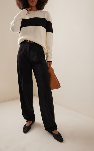 Totême Contrast-Striped Knit Sweater black/white outlook