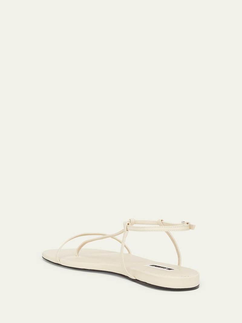 Leather T-Strap Sandals 4