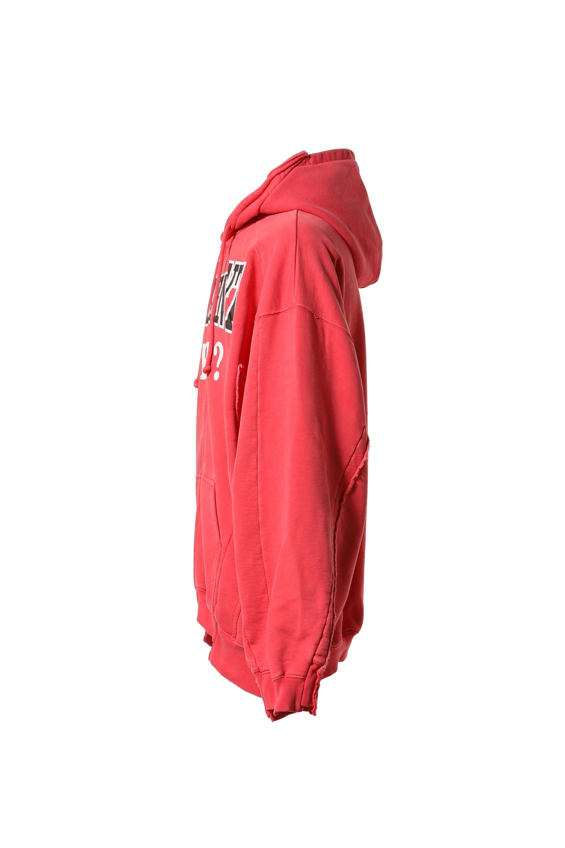 VETEMENTS VETEMENTS FAN DECONSTRUCTED ZIP-UP HOODIE / WASHED RED |  nubiantokyo | REVERSIBLE