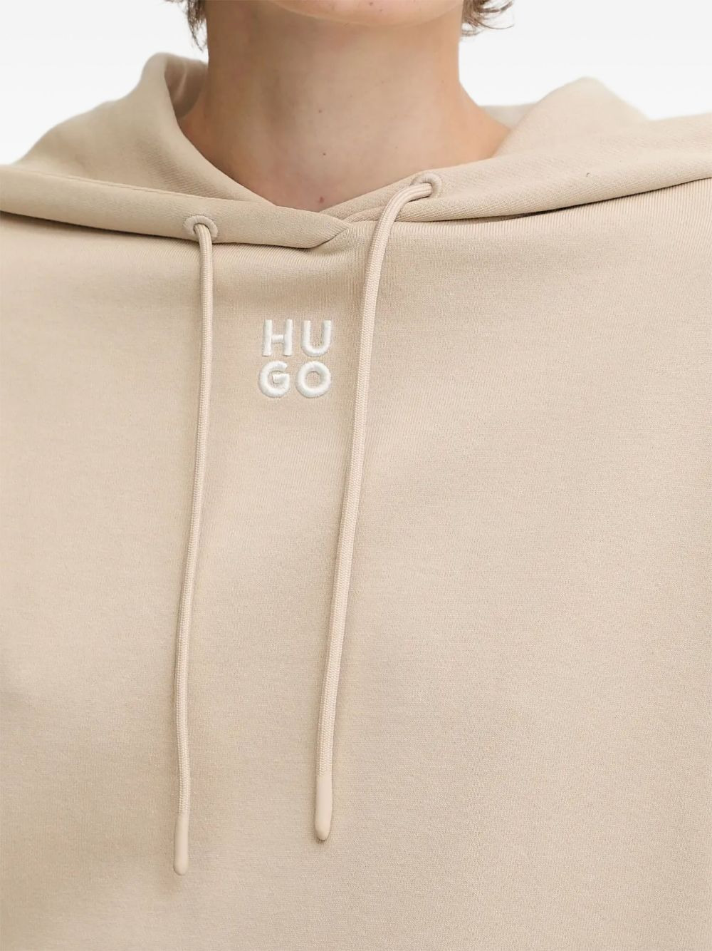 logo-embroidered hoodie - 3