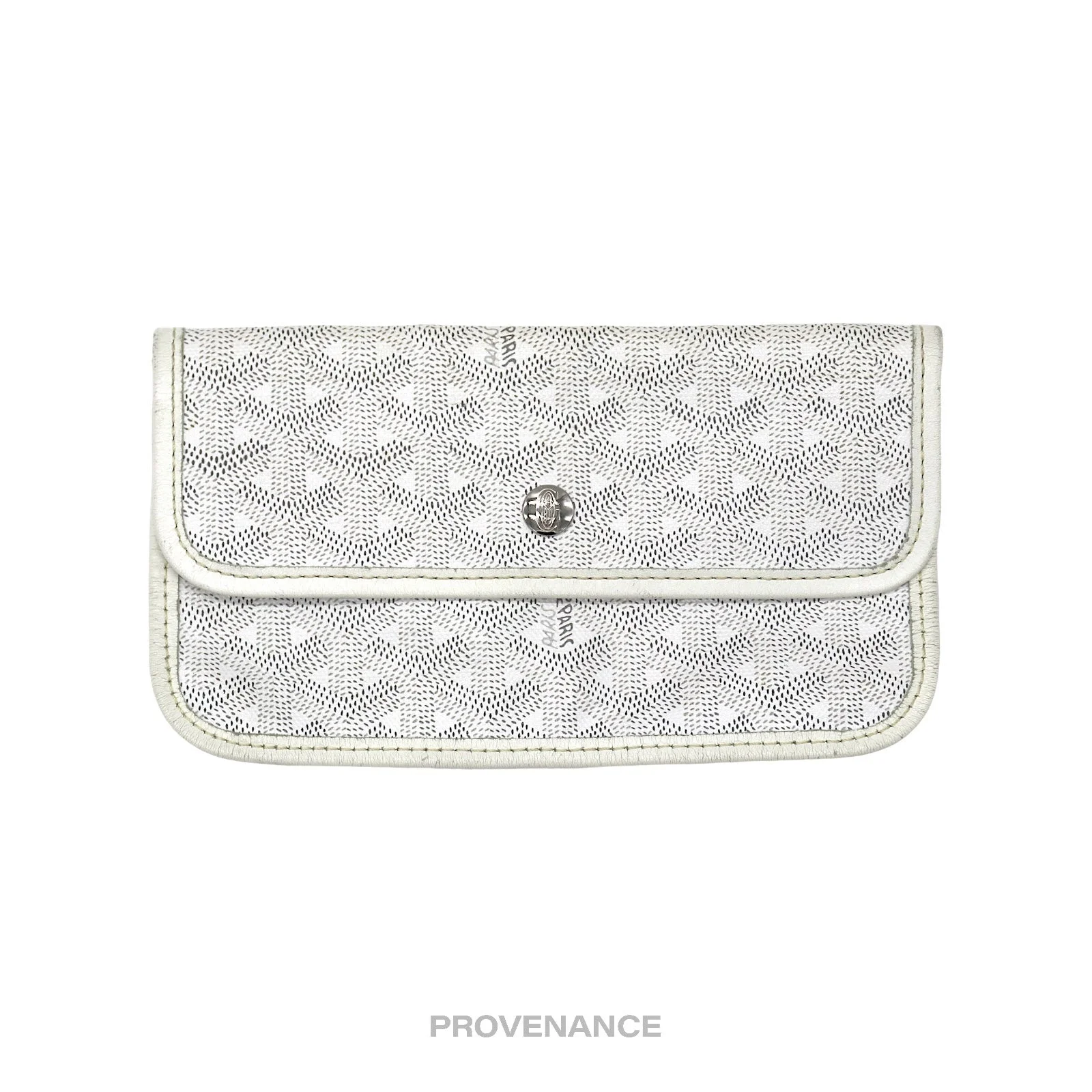 Goyard St. Louis Pouch Wallet - White Goyardine - 1