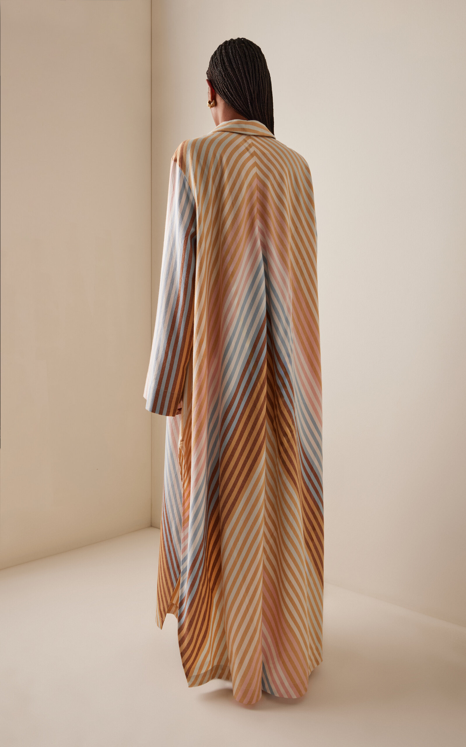 The Striped Cotton Caftan multi - 4