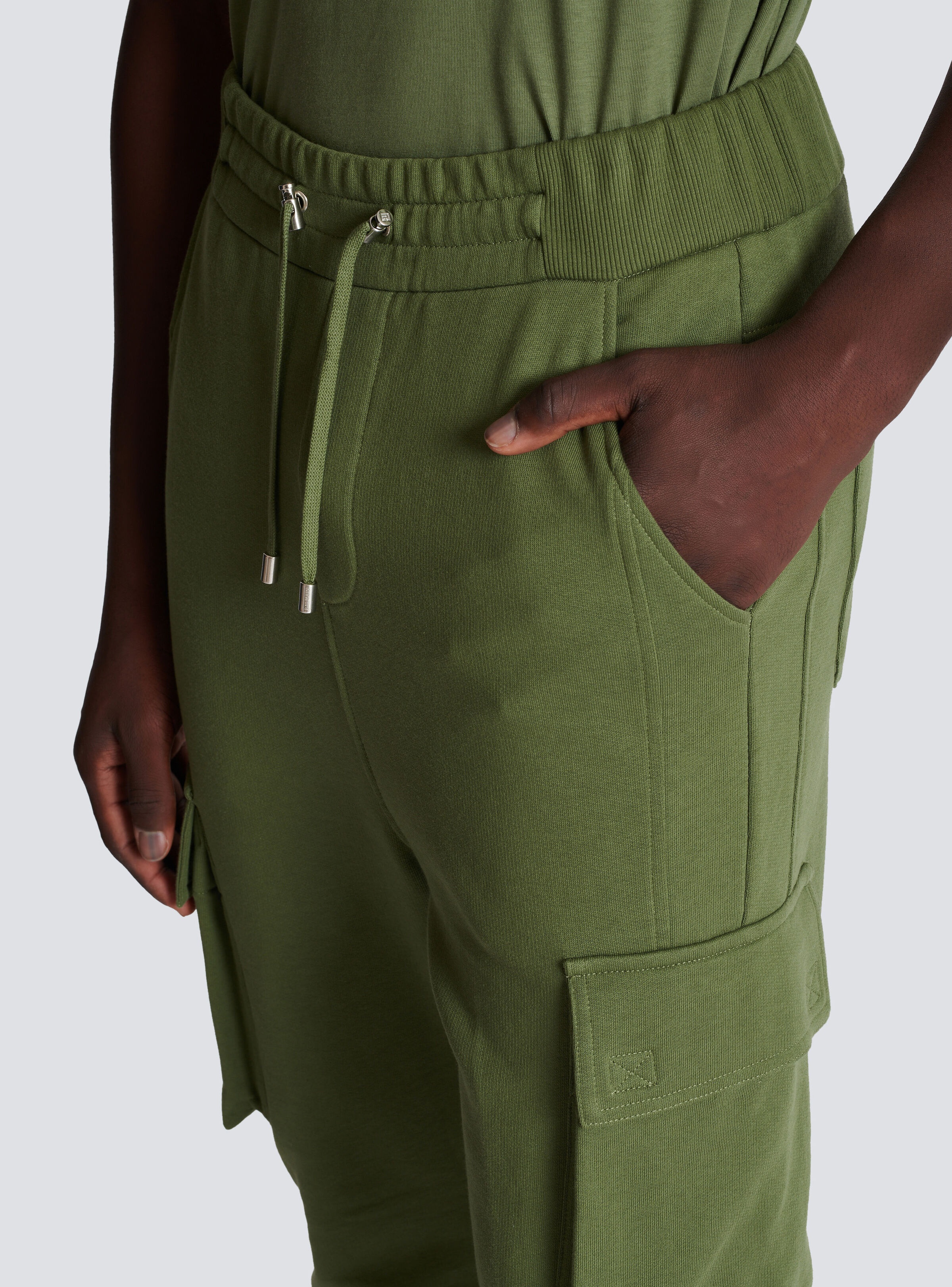 Balmain Cargo joggers with Balmain Paris print | REVERSIBLE