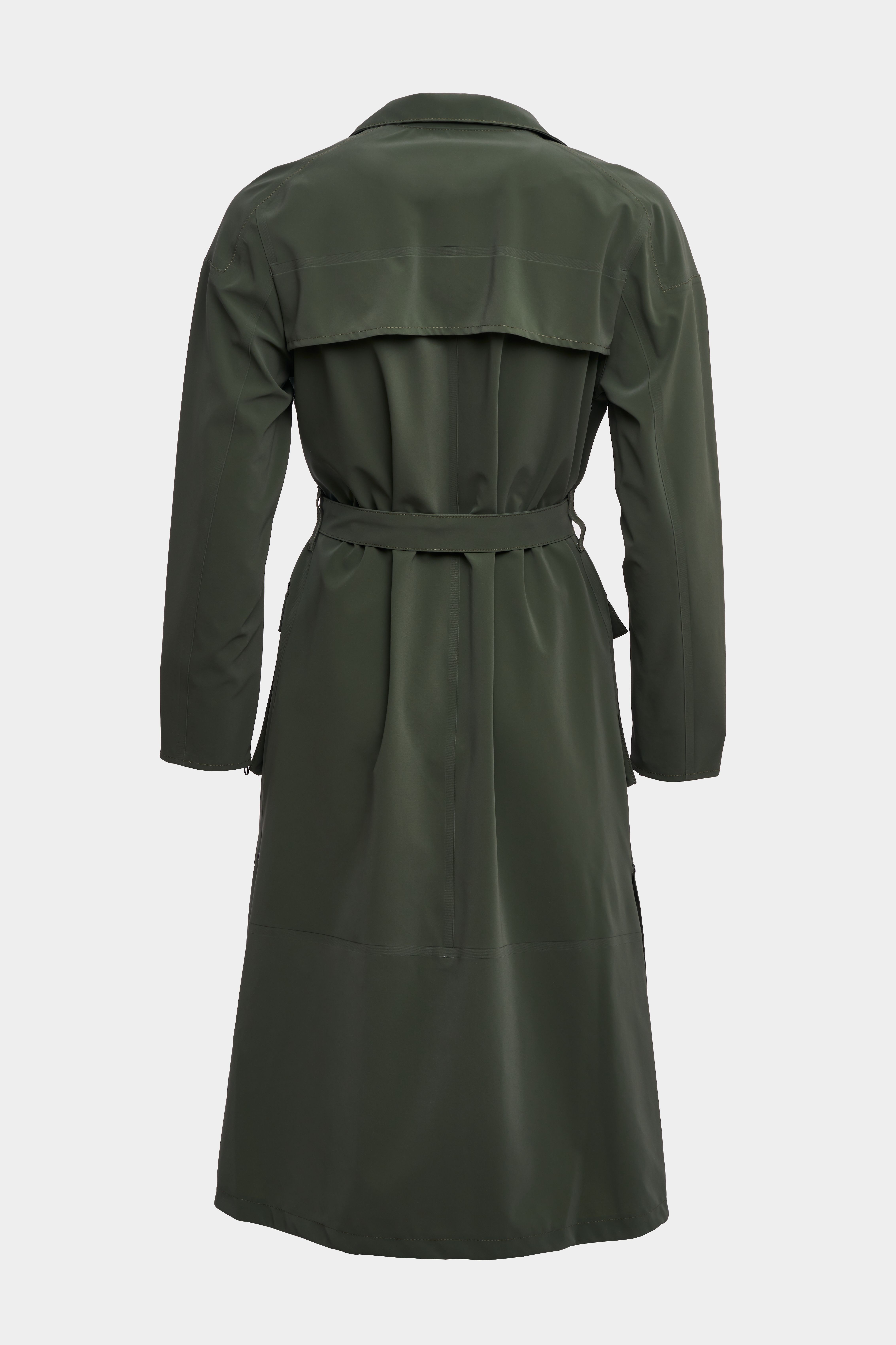 Kista Matte Trench Coat Green - 6