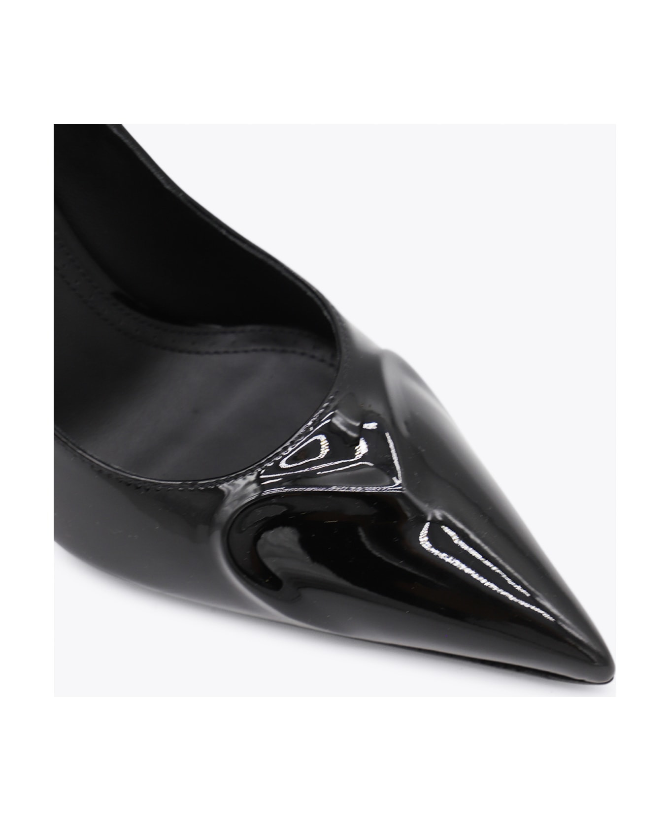 Black Leather Pumps - 4